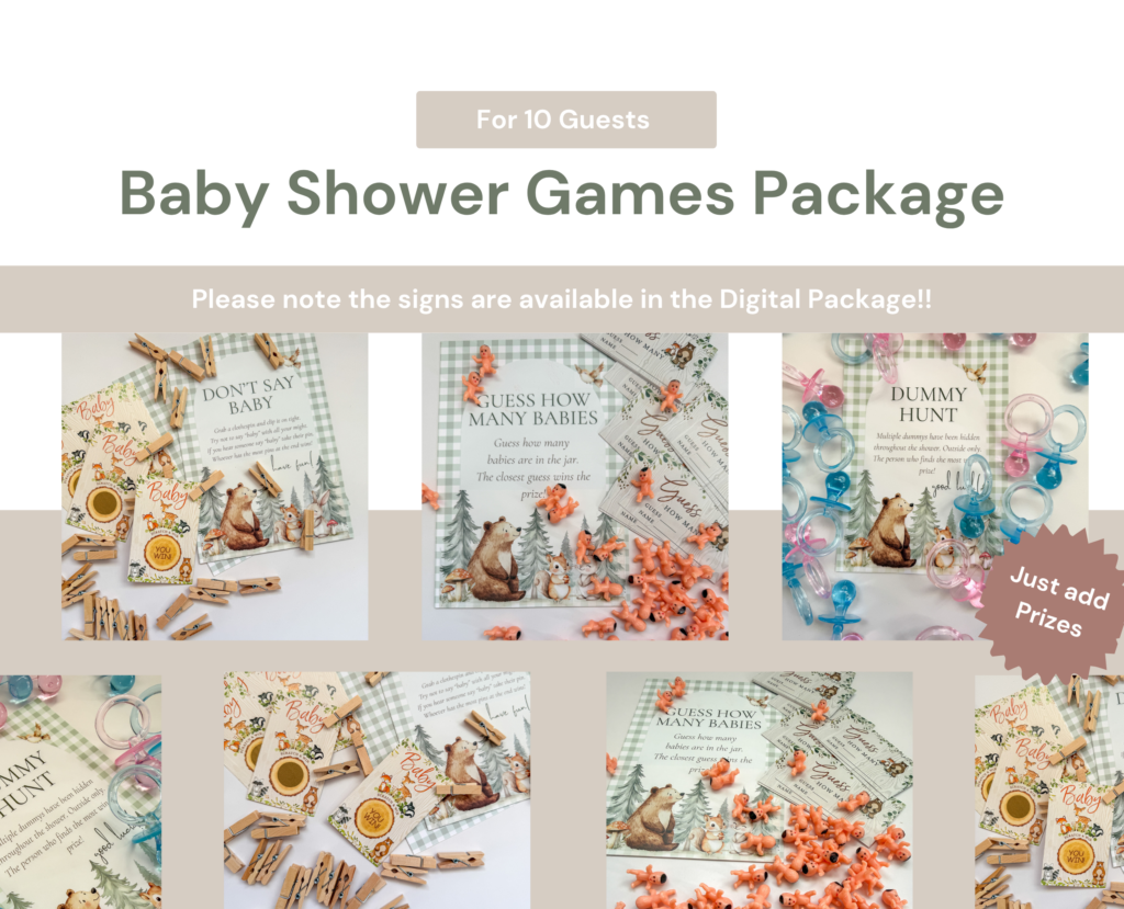 woodland baby shower games