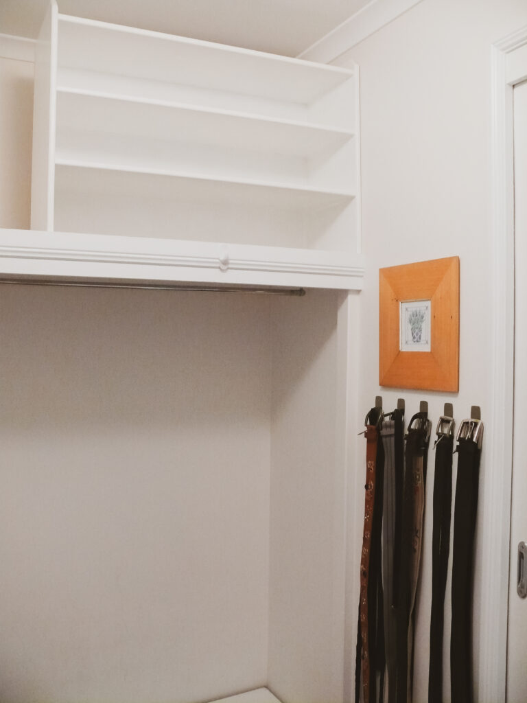 small walk-in closet makeover
