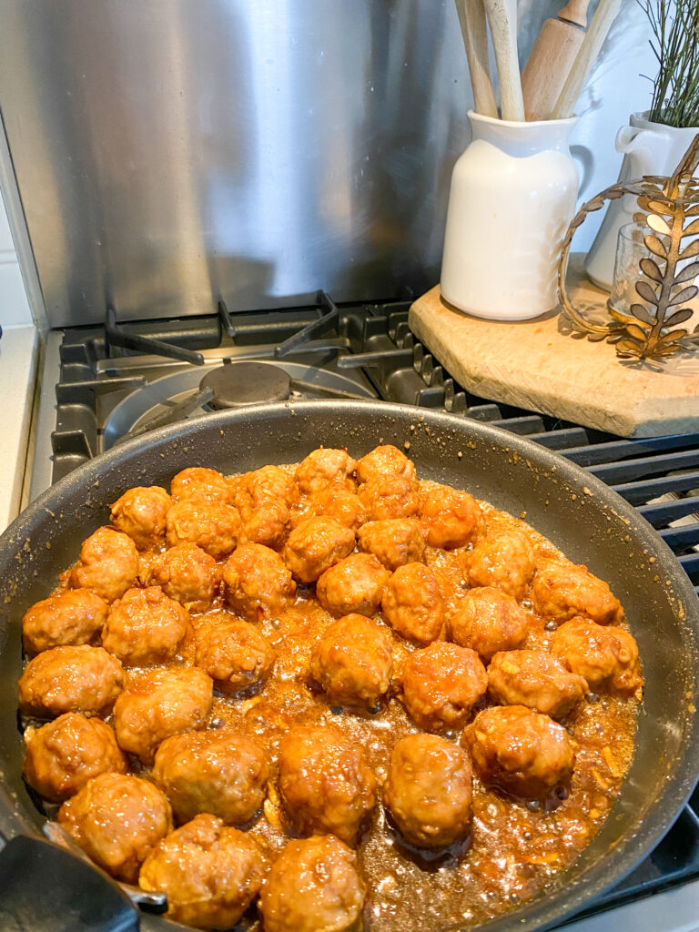 Pork and Apple Meatballs with Brown Sugar Glaze (Easy Party Appetiser)