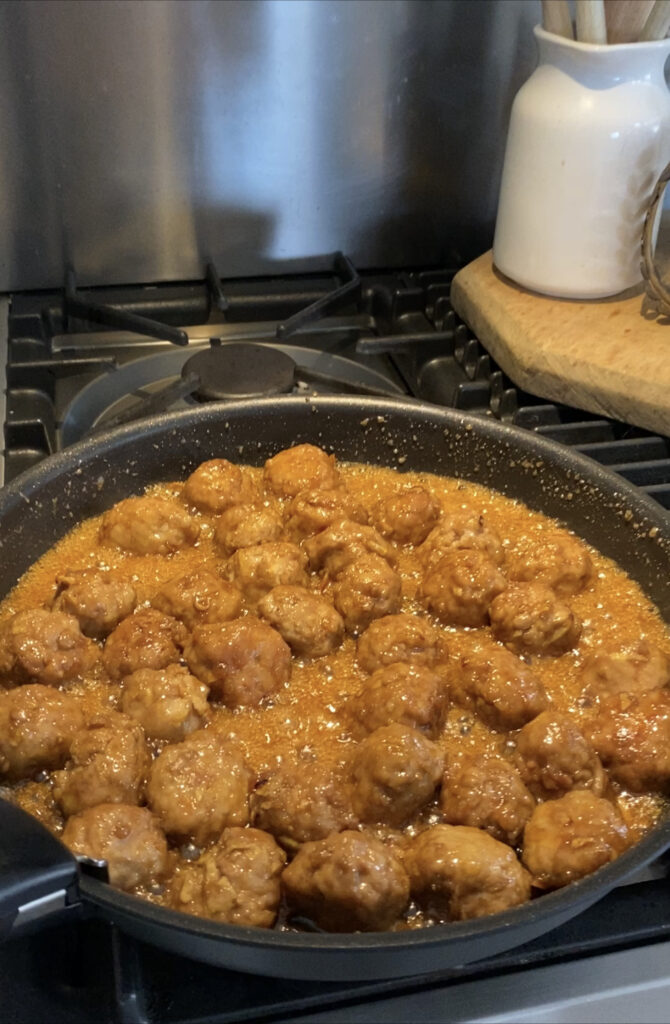 pork and apple meatballs