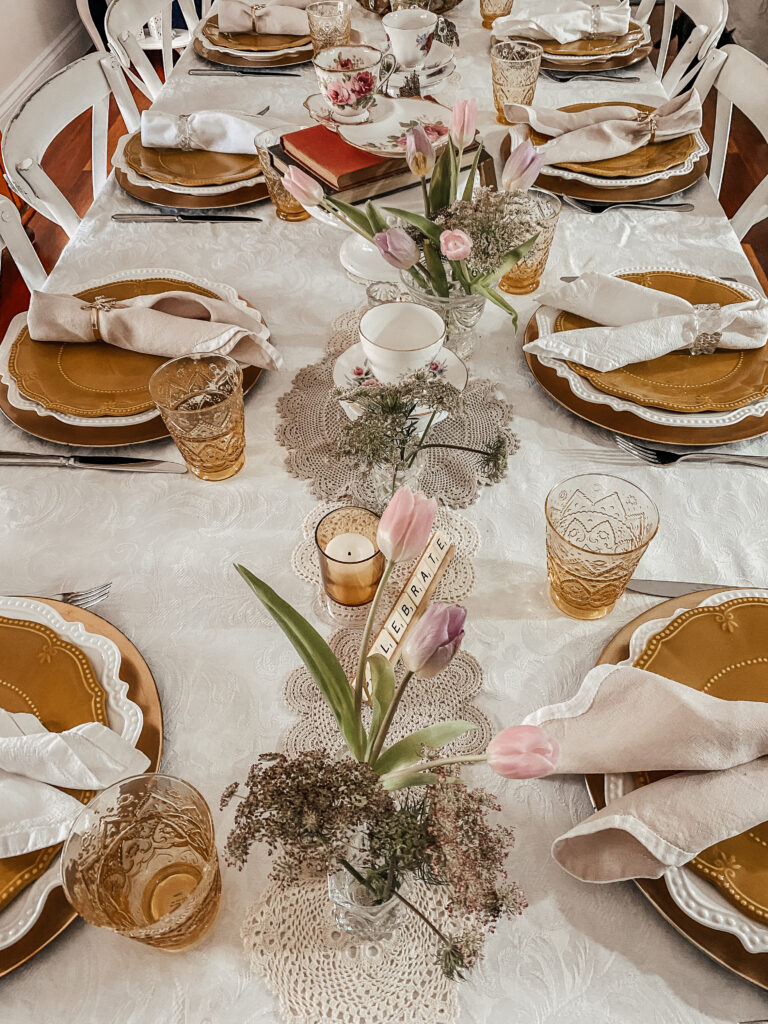 Vintage inspired Tablescape