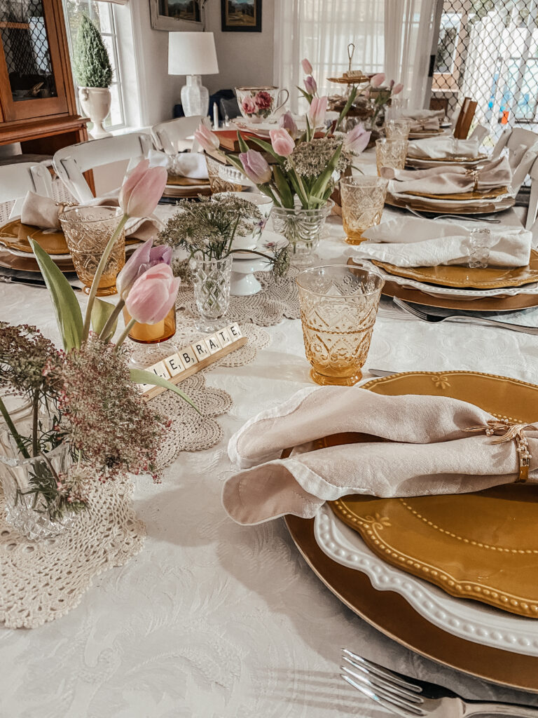 vintage inspired tablescape