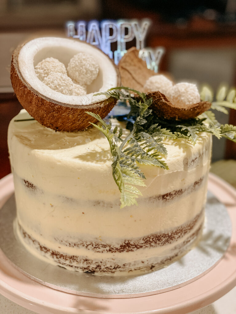 Simple Tropical Birthday Cake